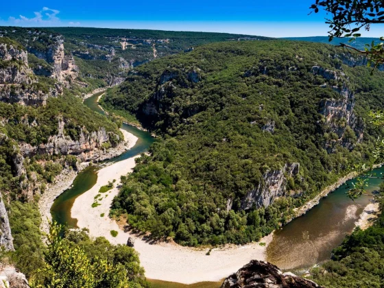 Gorges de l'Ardèche à proximité du camping les Cruses de Ribes